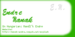 endre manak business card